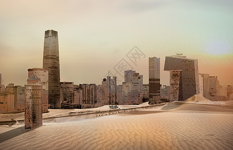 北京城市俯瞰沙漠北京设计图片