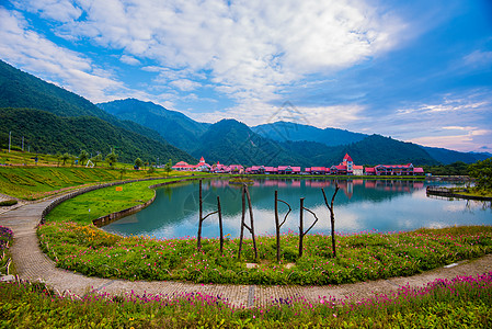 四川著名旅游地西岭雪山happy背景