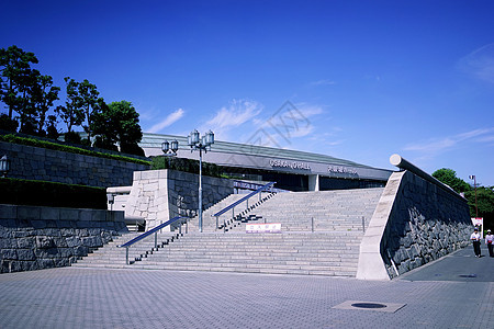 大阪城公园运动馆背景图片