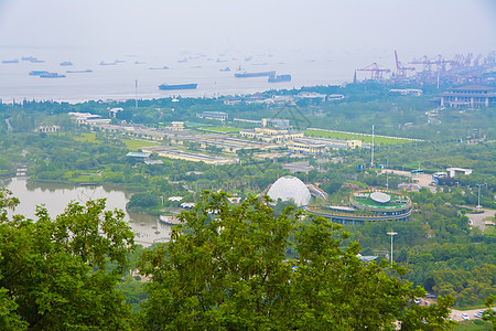 江苏六大著名风景区之狼山俯瞰城市图片