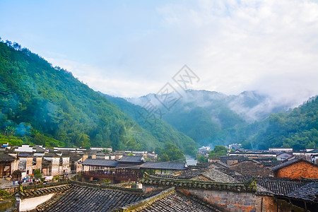 江西瑶里古镇风光背景