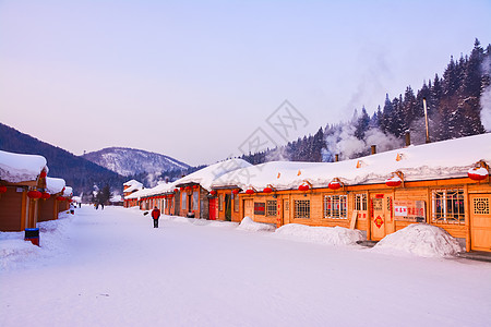 黑龙江雪乡风光背景图片