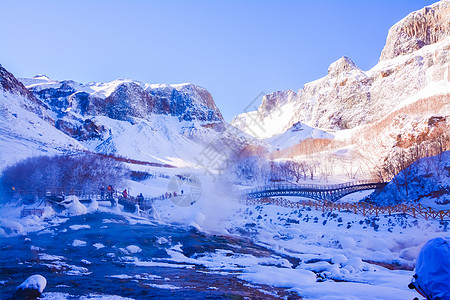 雪旅游吉林长白山风光背景