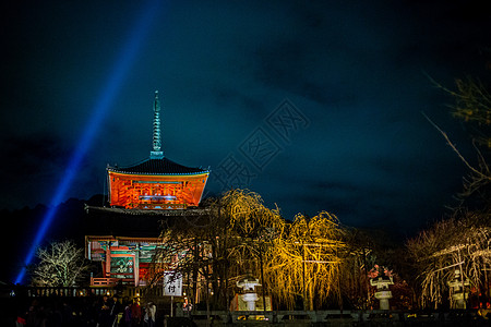 日本清水寺夜景高清图片