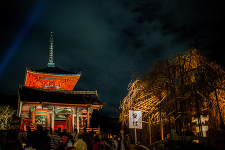 日本清水寺夜景高清图片