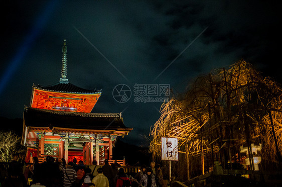 日本清水寺夜景图片