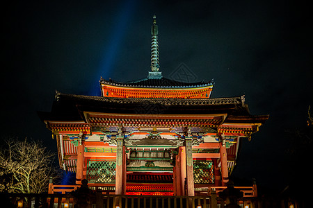 日本清水寺夜景高清图片