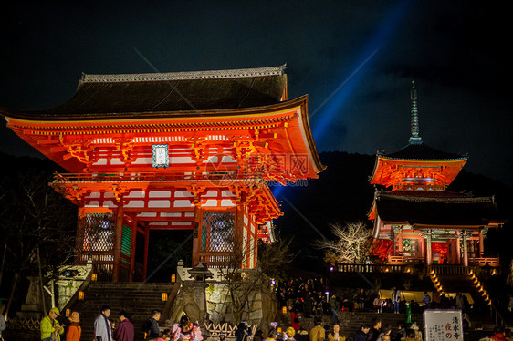 日本清水寺夜景图片