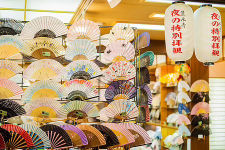 日本纸扇日本橱窗高清图片