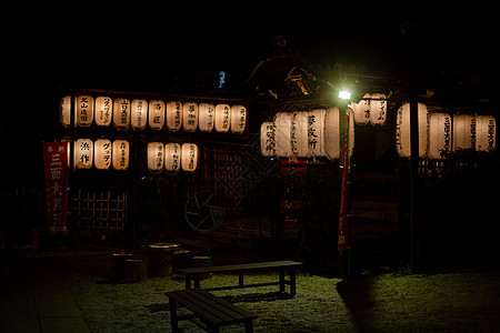 日本八坂神社夜景背景图片