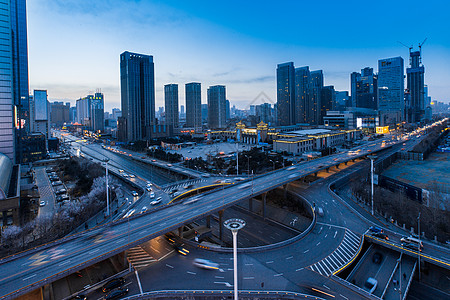 交通高架城市高架车流延时摄影背景