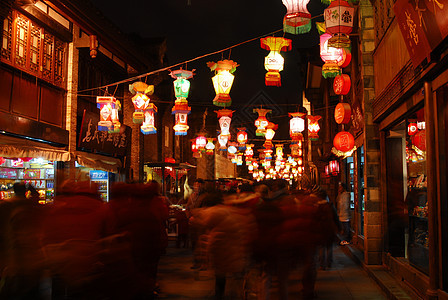 锦里古街夜景背景图片