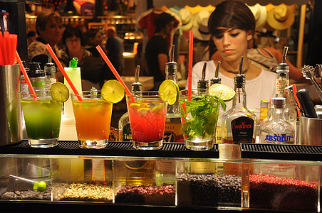 马德里王宫:圣米盖尔市场鸡尾酒背景