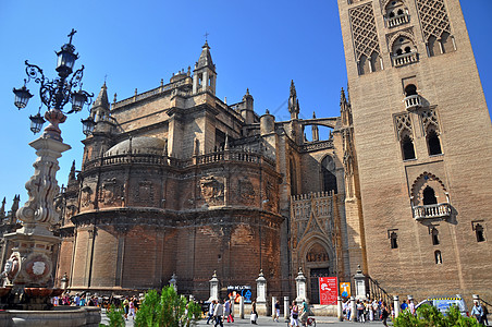 塞维利亚风格西班牙塞维利亚大教堂Catedral de Sevilla背景