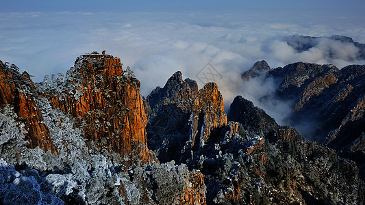 黄山日出背景图片