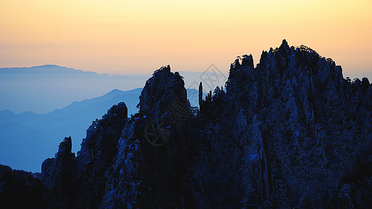 黄山日出背景图片