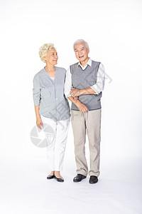老年夫妻形象背景图片