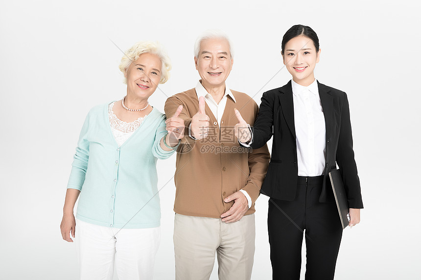 老年家庭保险营销图片