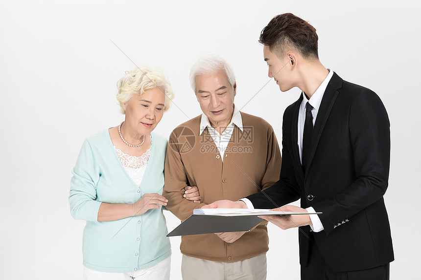 老年家庭保险营销图片