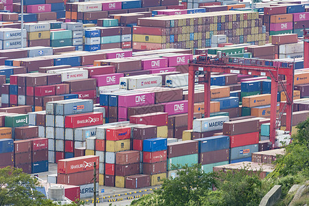 贸易港口集装箱码头背景