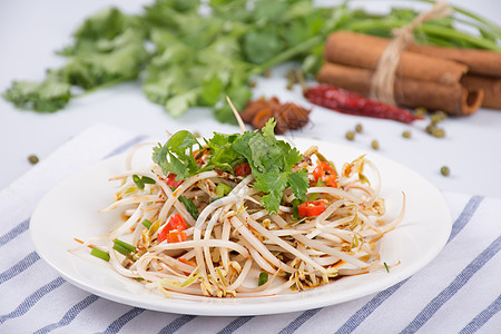 贵州辣椒可口美食凉拌绿豆芽背景