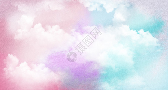水彩云彩彩色抽象设计图片