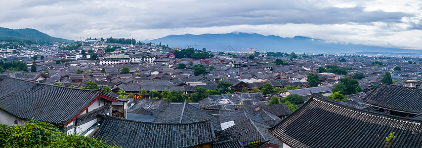 古镇田园风光云南丽江大研古城背景