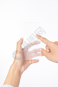 触碰透明手机背景图片