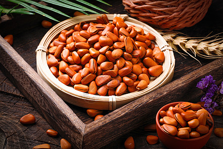 松子仁,干果炒货松子背景