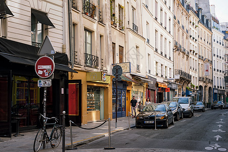巴黎浪漫法国巴黎街头风景背景