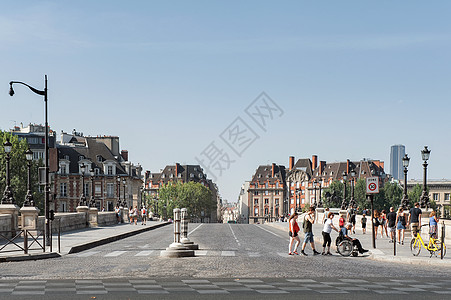 街头漫步法国巴黎街头风景背景