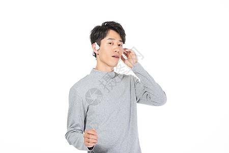 自信帅哥男生听歌背景