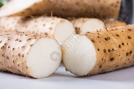 新鲜的山药食材山药条高清图片