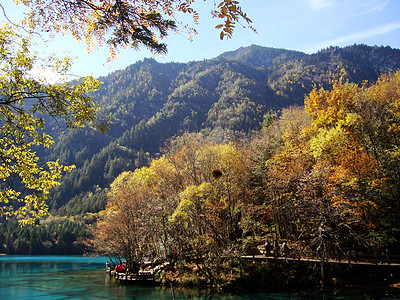 山水美哉九寨沟背景