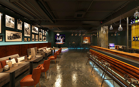 现代酒吧酒吧台素材高清图片