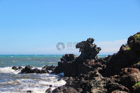 韩国济州岛龙头岩景区图片