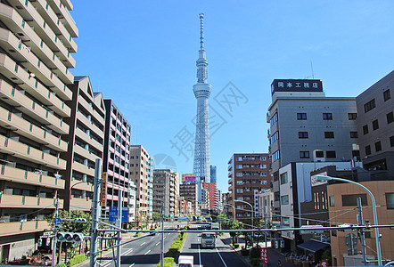 日本东京晴空塔背景图片