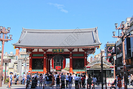 佛教建筑日本东京浅草寺背景