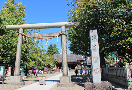 日本东京浅草神社背景图片
