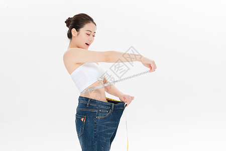 韩国女模特减肥成功的瘦身美女背景