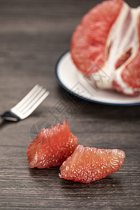 新鲜红柚果肉图片