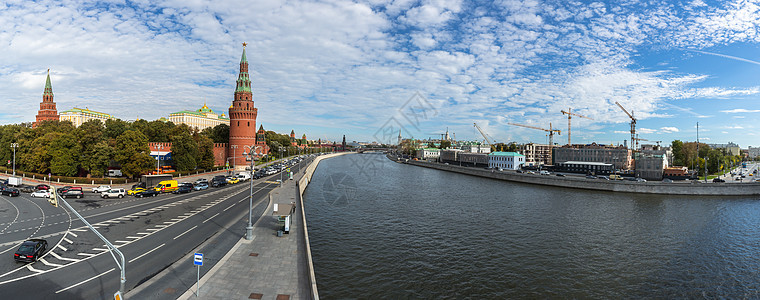 莫斯科著名旅游景点克里姆林宫全景图图片