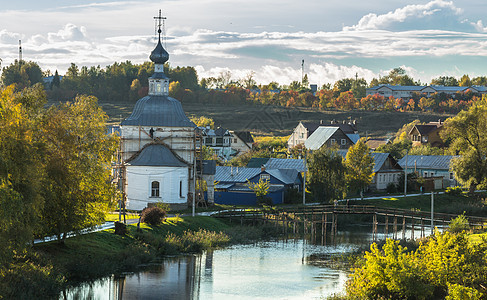 俄罗斯著名金环小镇苏兹达尔日落风光图片