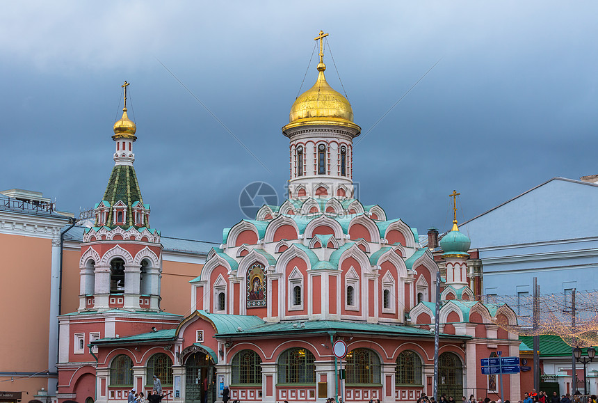 莫斯科红场上的著名景点喀山教堂图片
