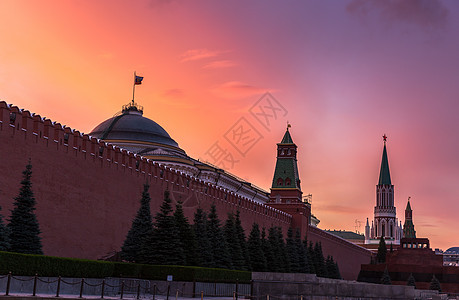 莫斯科著名旅游景点红场克里姆林宫风光图片