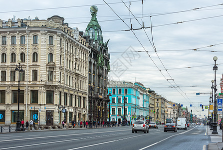 圣彼得堡涅瓦大街街景背景图片