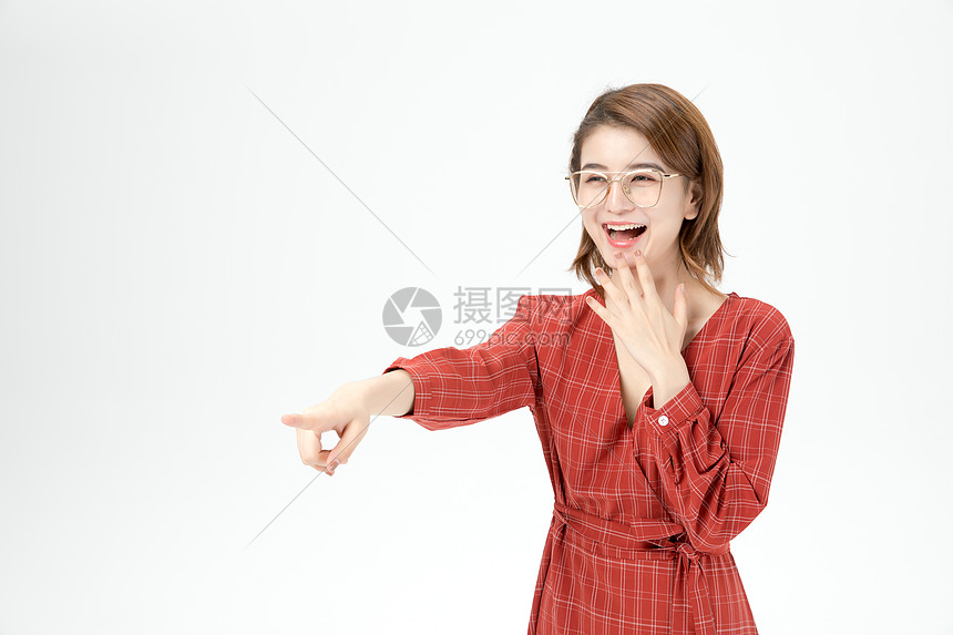时尚女性惊喜表情高清图片下载 正版图片 摄图网