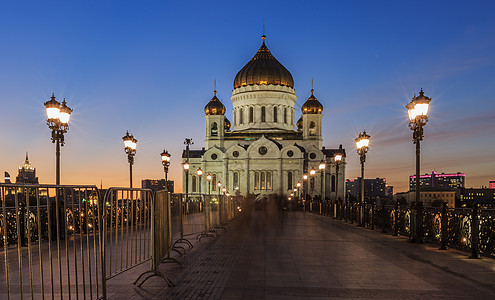 莫斯科著名教堂基督救世主大教堂背景