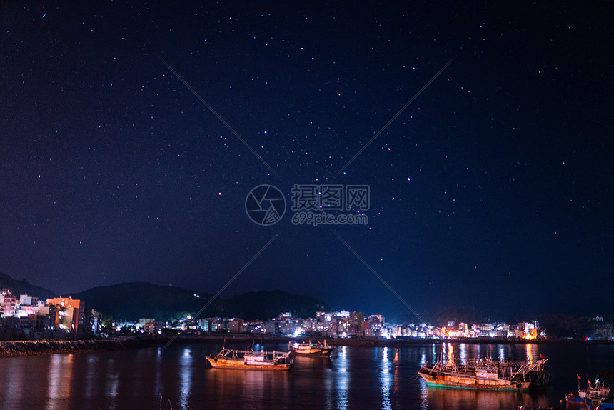 霞浦海边的星空图片