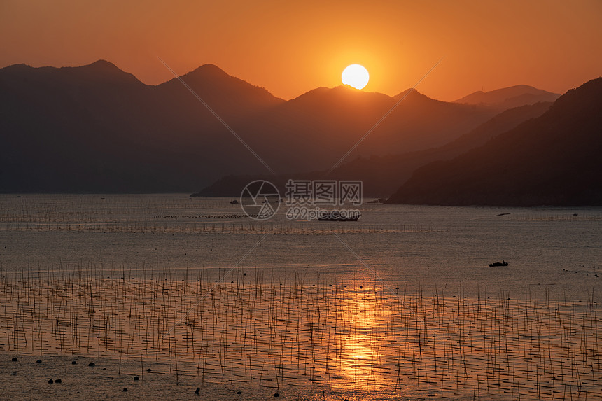 霞浦日落风光图片